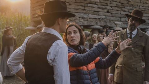 &Aacute;ngeles Huerta durante a rodaxe da pel&iacute;cula 'Antes de n&oacute;s'.