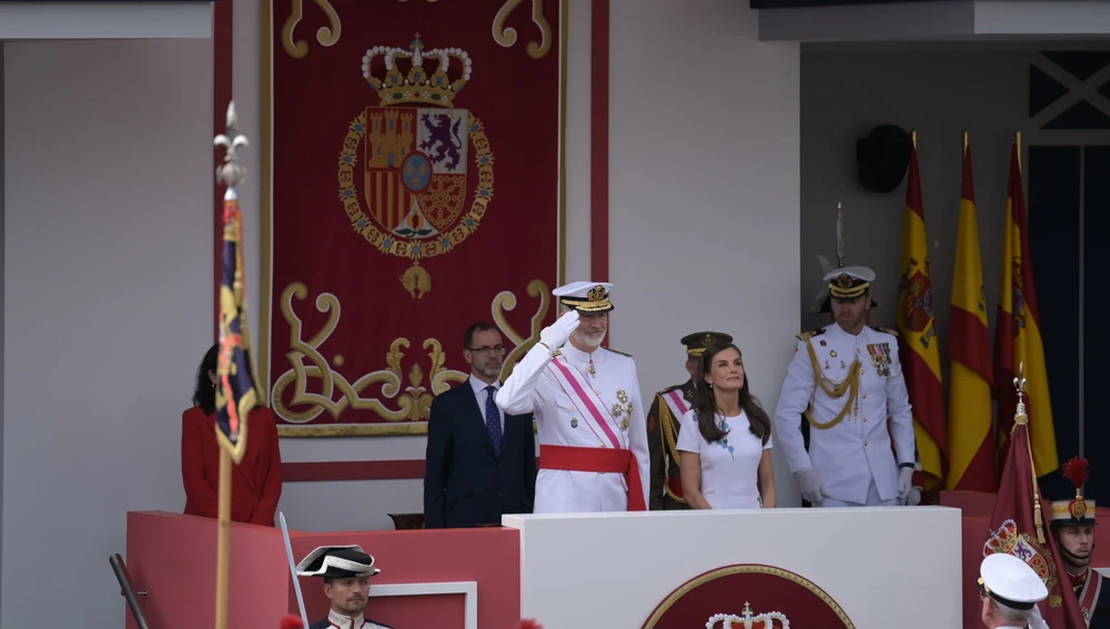 El rey Felipe VI y la reina Letizia durante el acto. El rey Felipe VI y la reina Letizia durante el acto.