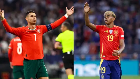 Cristiano Ronaldo y Lamine Yamal Cristiano Ronaldo y Lamine Yamal