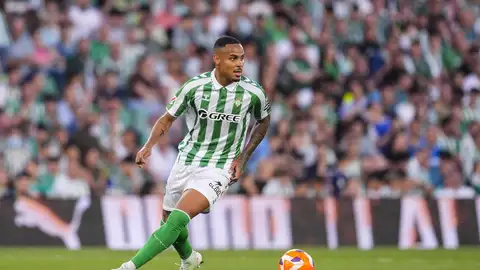 Natan, en un partido con el Betis en el Villamarín. Natan, en un partido con el Betis en el Villamarín.