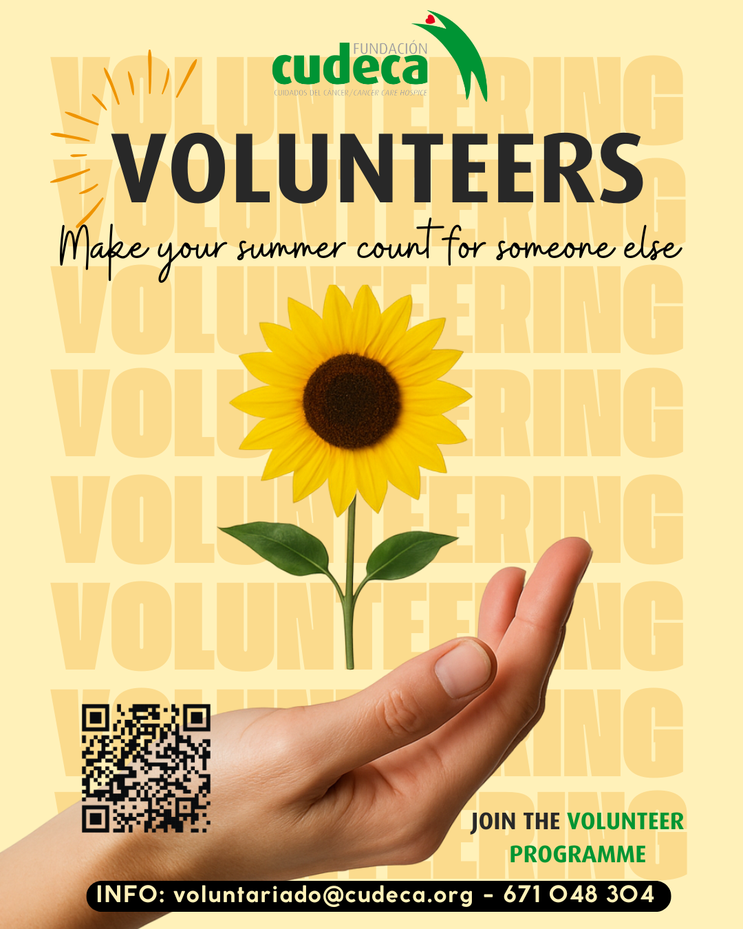Cudeca lanza su campaña de voluntariado de verano: “Haz que tu verano cuente para alguien más” Cudeca lanza su campaña de voluntariado de verano: “Haz que tu verano cuente para alguien más”