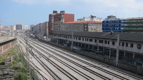 Vías del tren en Santander Vías del tren en Santander