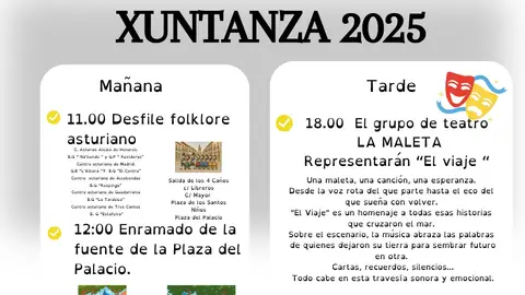 La Casa de Asturias de Alcalá de Henares recupera la tradicional Xuntanza en la conmemoración de su 40 aniversario Cartel de la Xuntanza de la Casa de Asturias de Alcalá de Henares