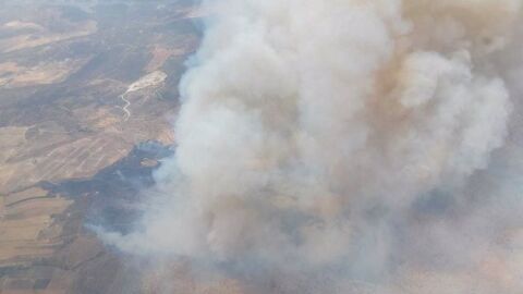 Imagen del incendio de Burguillos
