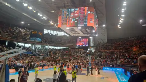 Coliseum de A Coruña, tras el fin de temporada 24-25 Partido final contra el Baskonia, el sábado, 30 de mayo de 2025.