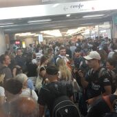 Pasajeros en el estación de Atocha
