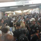 Pasajeros en el estación de Atocha Pasajeros en el estación de Atocha