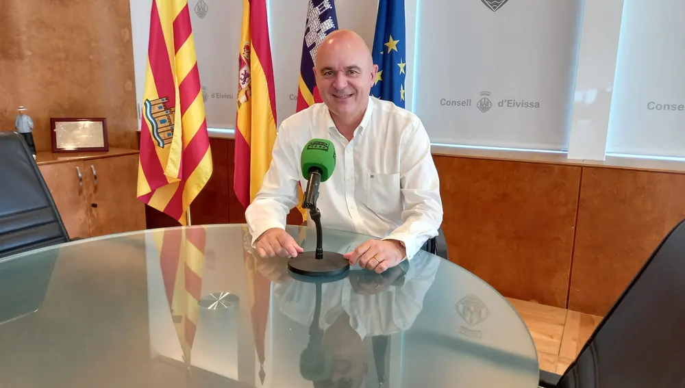 Vicent Marí en su sede del Consell d'Eivissa Vicent Marí en su sede del Consell d'Eivissa