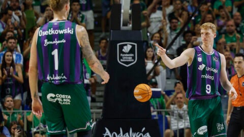 Alberto Díaz, capitán de Unicaja durante el partido de este domingo ante el Real Madrid de baloncesto Alberto Díaz, capitán de Unicaja durante el partido de este domingo ante el Real Madrid de baloncesto