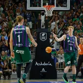 Alberto Díaz, capitán de Unicaja durante el partido de este domingo ante el Real Madrid de baloncesto Alberto Díaz, capitán de Unicaja durante el partido de este domingo ante el Real Madrid de baloncesto