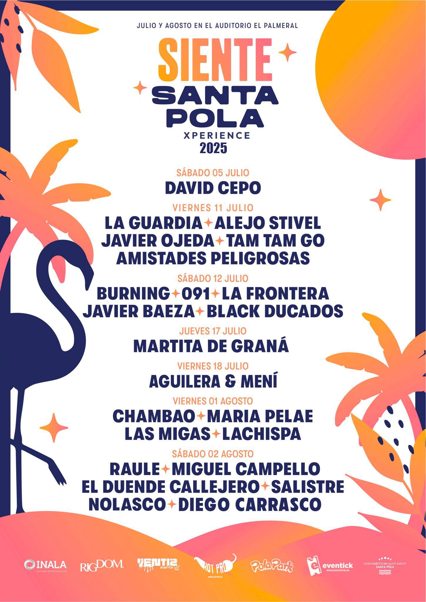 David Cepo, Martita de Graná, La Guardia, Chambao y muchos más en Siente Santa Pola Xperience 2025 David Cepo, Martita de Graná, La Guardia, Chambao y muchos más en Siente Santa Pola Xperience 2025
