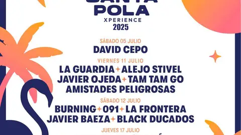 David Cepo, Martita de Graná, La Guardia, Chambao y muchos más en Siente Santa Pola Xperience 2025 David Cepo, Martita de Graná, La Guardia, Chambao y muchos más en Siente Santa Pola Xperience 2025