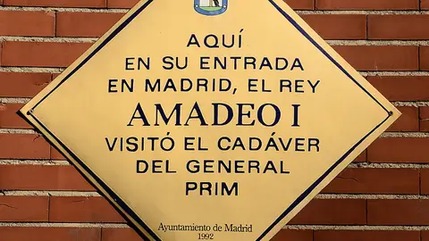 Placa de Amadeo I de Saboya Placa de Amadeo I de Saboya