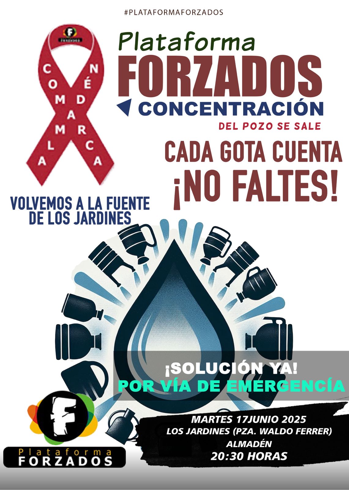 Segunda 'garrafada' por una nueva tubería de agua en Almadén Segunda 'garrafada' por una nueva tubería de agua en Almadén