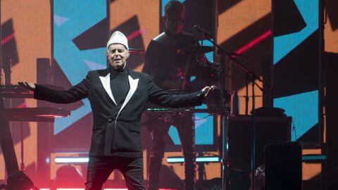El grupo Pet Shop Boys actúa en el festival de música Primavera Sound, en el Parc del Fòrum, a 31 de mayo, en Barcelona
