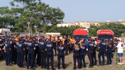 Imagen de archivo de una reunión de seguridad de las fiestas de Sant Joan.
