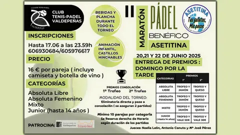 II Maratón Benéfico de Pádel II Maratón Benéfico de Pádel