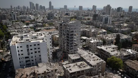 Edificios de Israel tras un ataque con misiles de Irán Edificios de Israel tras un ataque con misiles de Irán