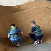 Imagen del arroz robado de una cooperativa de Isla Mayor Imagen del arroz robado de una cooperativa de Isla Mayor