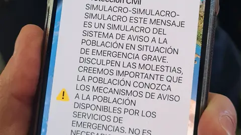 Prueba del sistema de alertas a móviles Prueba del sistema de alertas a móviles