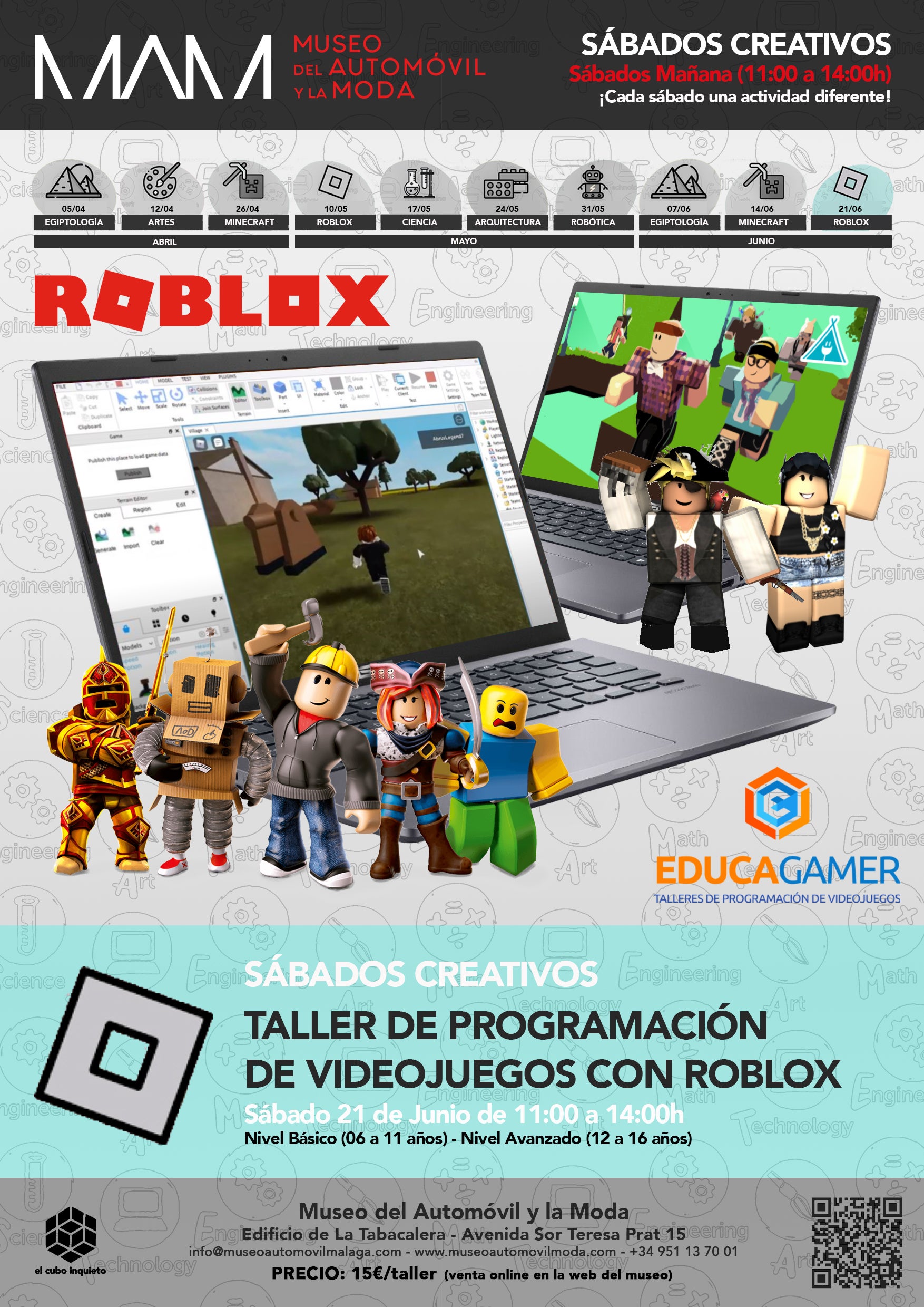 El Museo del Automóvil organiza este sábado un taller de Programación de Videojuegos con Roblox El Museo del Automóvil organiza este sábado un taller de Programación de Videojuegos con Roblox
