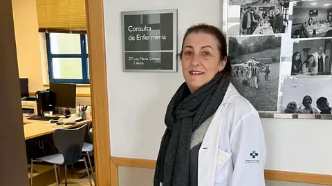 Luz María Gómez Caloca en el centro de atención primaria de Somiedo Luz María Gómez Caloca en el centro de atención primaria de Somiedo