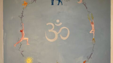 Las ocho ramas del Ashtanga yoga, mural en la escuela Santosha Las ocho ramas del Ashtanga yoga, mural en la escuela Santosha