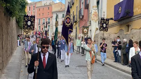 Imagen de archivo de la procesión del Corpus por las calles de Cuenca en 2023 Imagen de archivo de la procesión del Corpus por las calles de Cuenca en 2023