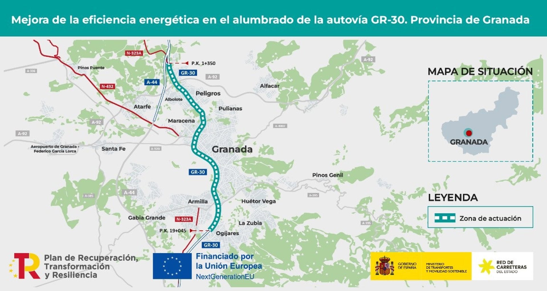 El Ministerio de Transportes invierte 2,98 millones en mejorar la eficiencia energética del alumbrado en la GR-30 El Ministerio de Transportes invierte 2,98 millones en mejorar la eficiencia energética del alumbrado en la GR-30