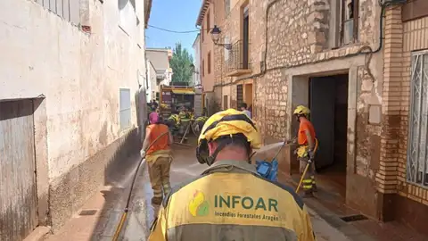Dispositivo de las brigadas de INFOAR en la zona afectada por las tormentas Dispositivo de las brigadas de INFOAR en la zona afectada por las tormentas