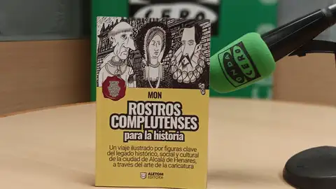 El humorista gráfico MON presenta "Rostros complutenses para la historia" Portada del libro "Rostros complutenses para la historia", del ilustrador y humorista gráfico MON