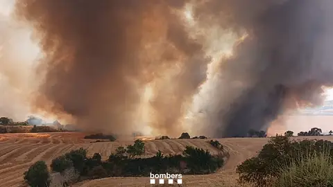 Imagen del incendio en Cataluña Imagen del incendio en Cataluña