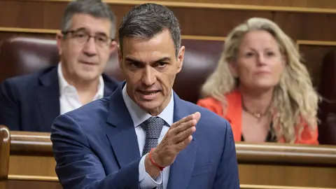 El presidente del Gobierno, Pedro Sánchez, en la sesión de control del 18 de junio El presidente del Gobierno, Pedro Sánchez, en la sesión de control del 18 de junio