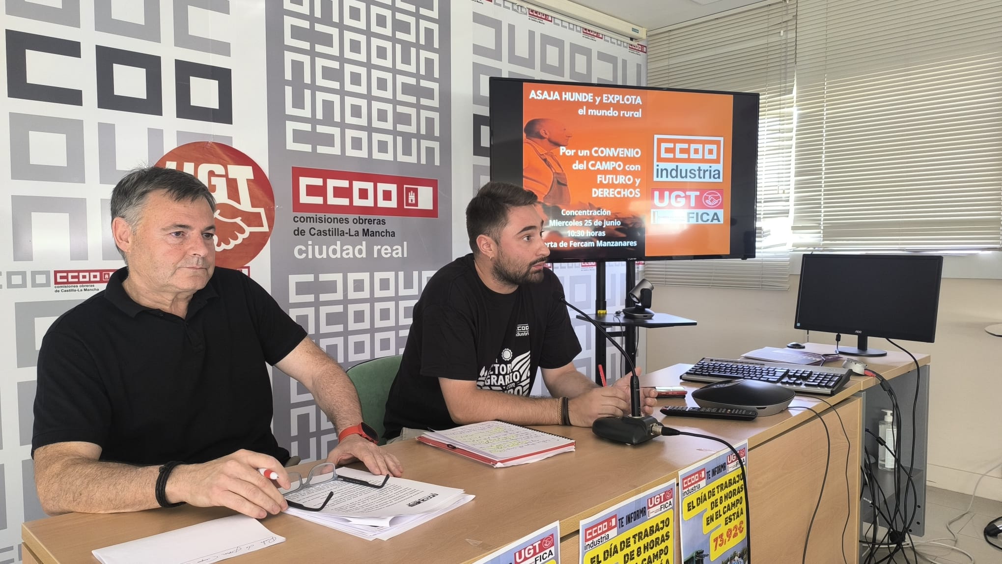 CCOO y UGT anuncian movilizaciones mientras ASAJA siga bloqueando el convenio del campo de Ciudad Real CCOO y UGT anuncian movilizaciones mientras ASAJA siga bloqueando el convenio del campo de Ciudad Real