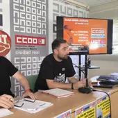 Alfredo Nieto y Víctor Manuel Arias en la rueda de prensa Alfredo Nieto y Víctor Manuel Arias en la rueda de prensa