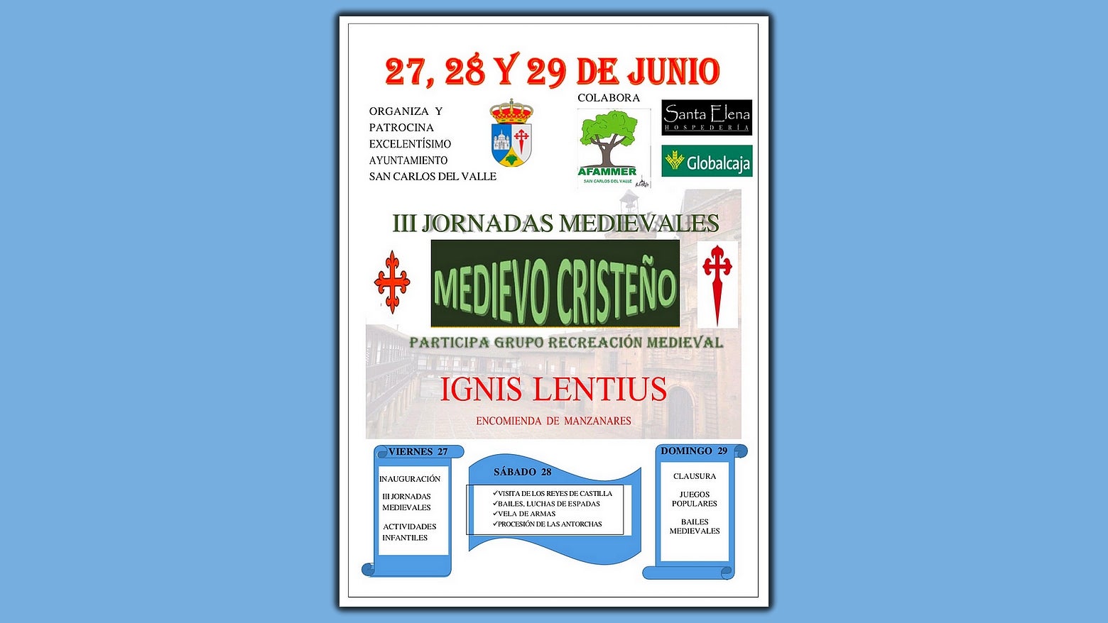 San Carlos del Valle celebra sus Jornadas 'Medievo Cristeño' San Carlos del Valle celebra sus Jornadas 'Medievo Cristeño'