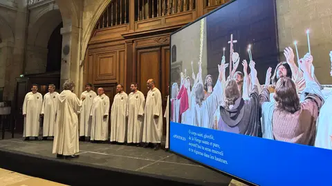 Concierto del Misterí d’Elx en la iglesia de Saint-Étienne-du-Mont de París, el pasado año. Concierto del Misterí d’Elx en la iglesia de Saint-Étienne-du-Mont de París, el pasado año.
