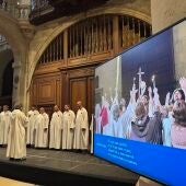 Concierto del Misterí d’Elx en la iglesia de Saint-Étienne-du-Mont de París, el pasado año.