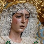 Virgen de la Macarena de Sevilla tras ser culminada la intervención de urgencia.