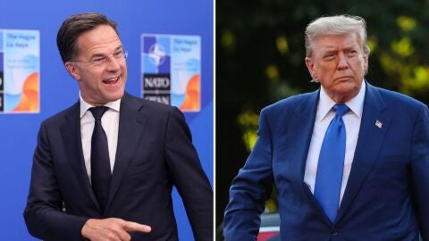 Montaje de Donald Trump y Mark Rutte