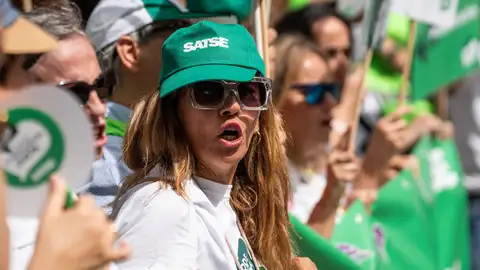 Imagen de archivo de una manifestación de SATSE Imagen de archivo de una manifestación de SATSE