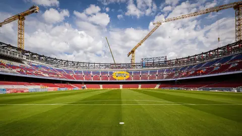 El Camp Nou en obras El Camp Nou en obras