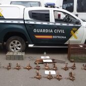 Material incautado por la Guardia Civil