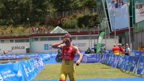 Pedro de la Torre, tras la prueba en Pontevedra.