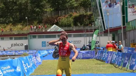 Pedro de la Torre, tras la prueba en Pontevedra. Pedro de la Torre, tras la prueba en Pontevedra.