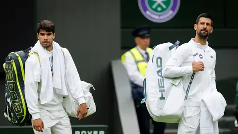 Carlos Alcaraz y Djokovic en Wimbledon Carlos Alcaraz y Djokovic en Wimbledon