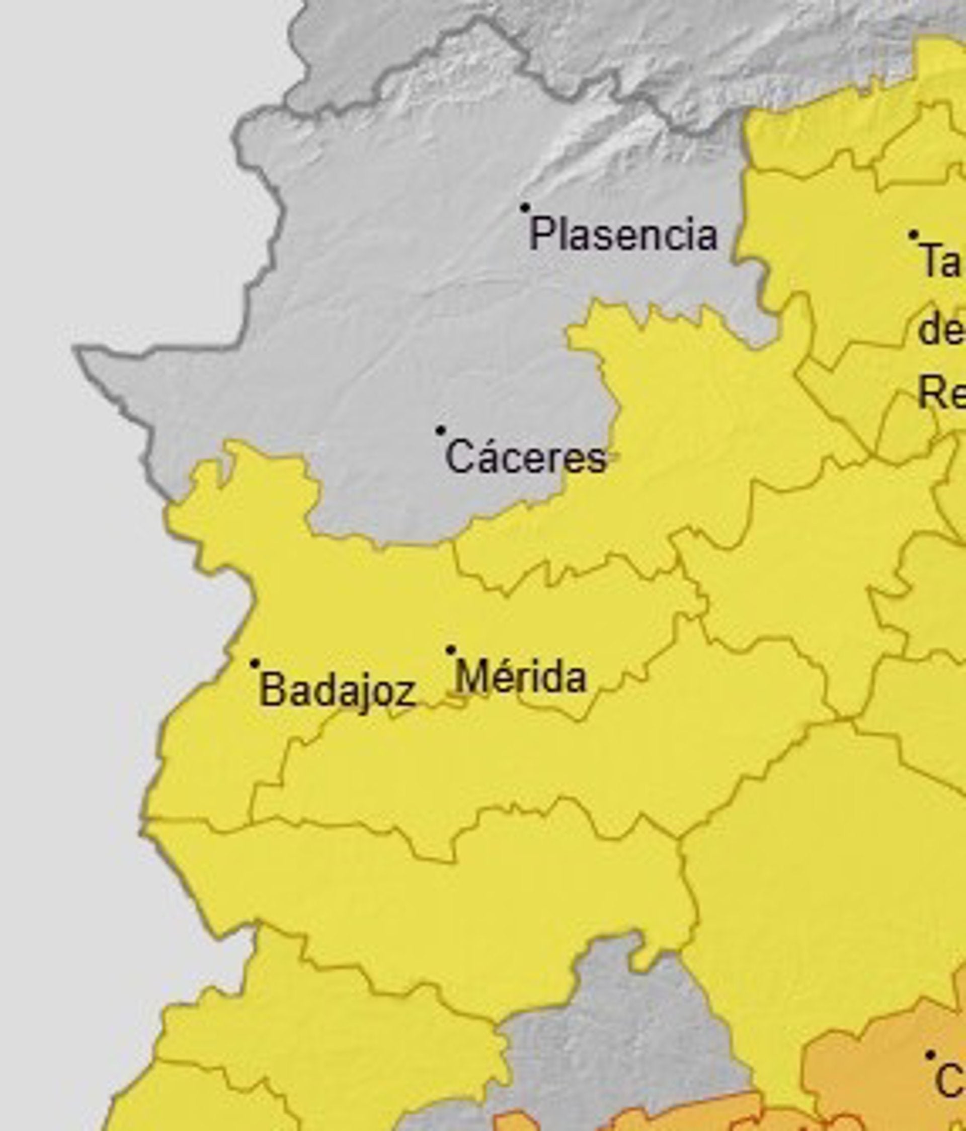 Este viernes regresan las alertas por altas temperaturas en Extremadura, será amarilla en cinco comarcas Este viernes regresan las alertas por altas temperaturas en Extremadura, será amarilla en cinco comarcas