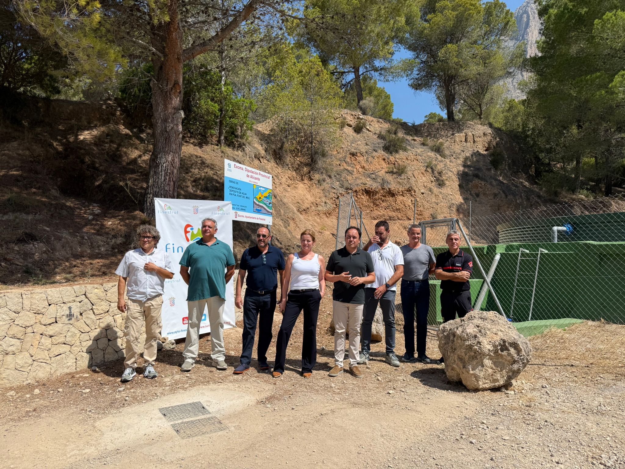 Finestrat renueva el depósito de riego en la Font del Molí con el apoyo de la Diputación de Alicante Finestrat renueva el depósito de riego en la Font del Molí con el apoyo de la Diputación de Alicante