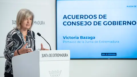 Victoria Bazaga, portavoz de la Junta de Extremadura Victoria Bazaga, portavoz de la Junta de Extremadura