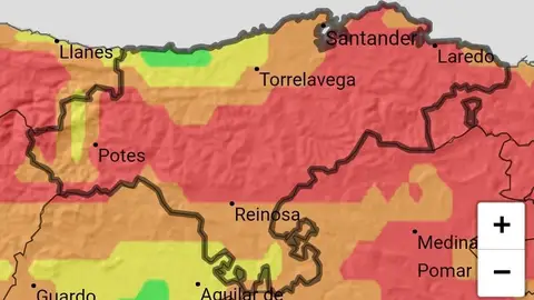 Cantabria, en riesgo muy alto y extremo de incendios forestales Cantabria, en riesgo muy alto y extremo de incendios forestales